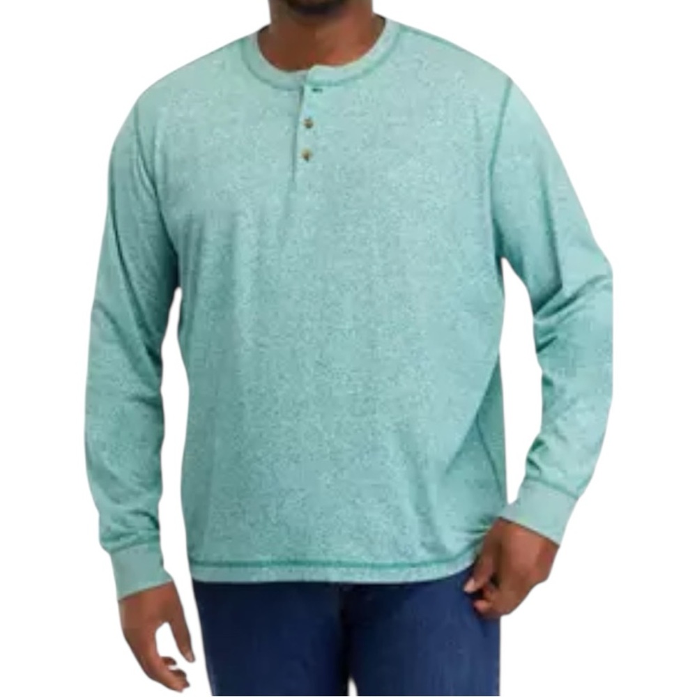 Ocean + Coast NWT‎ Men's Long Sleeve Jaspe Henley Shirt  Sz XXL